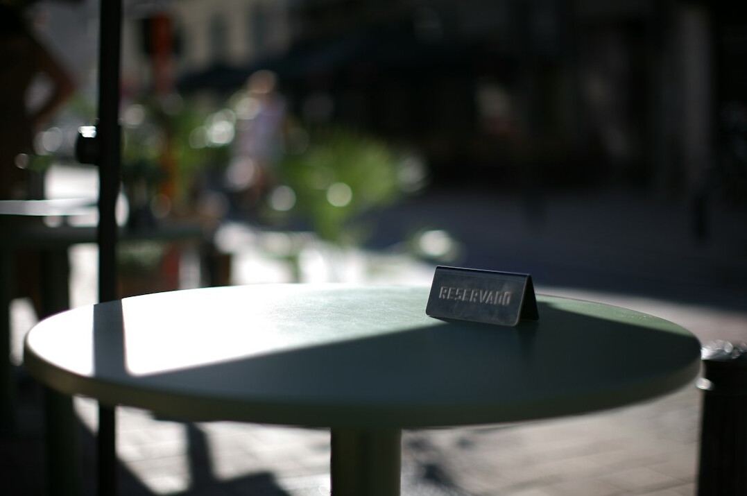 Clapperboard on a lit table
